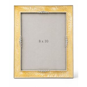 8x10 Gold Tone Photo Frame Rhinestone Accent Beaded Trim Tabletop Vintage